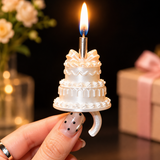 Mini Birthday Cake Candle Ring with Polka-Dot Details